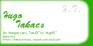 hugo takacs business card